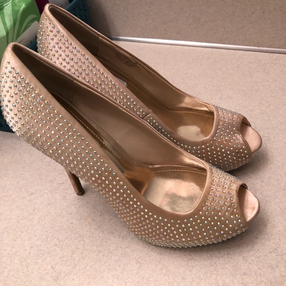 Jennifer Lopez rhinestone high heels